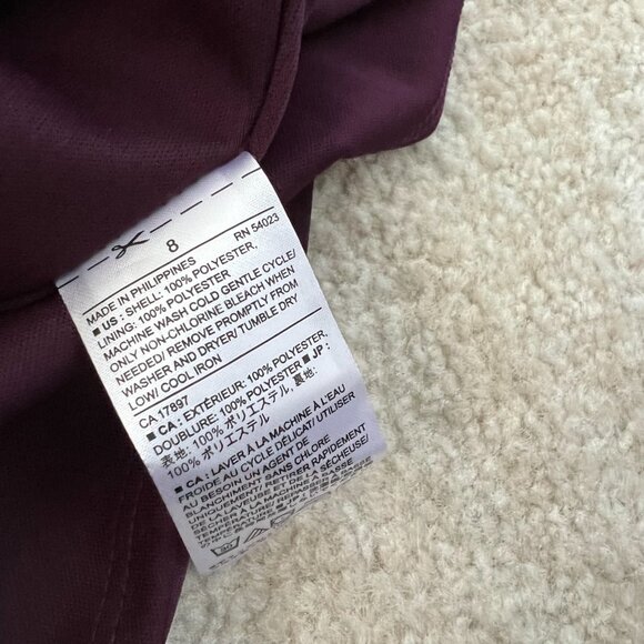 Banana Republic Factory Flowy Blue Purple Work Shirt Dress 8 - Picture 10 of 10